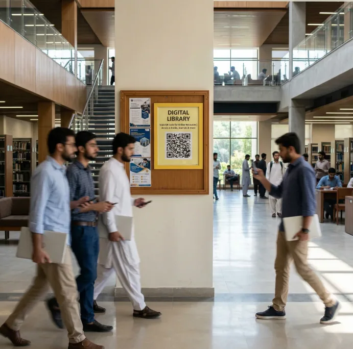 University Digital Library with QR Code System - TapX Campus Transformation